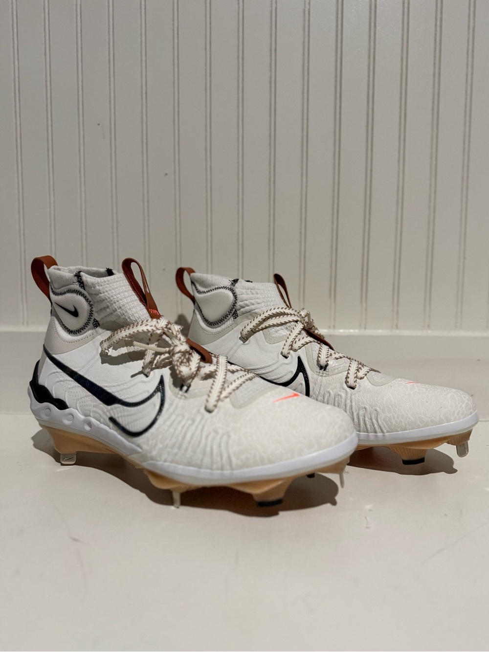 NEW | Nike Alpha Huarache NXT Metal Cleats Hemp HV8543-100 Size 12 | No Box